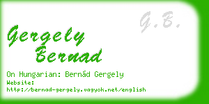 gergely bernad business card