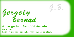 gergely bernad business card